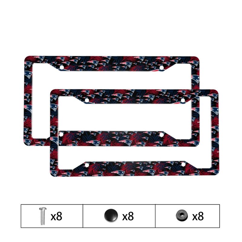 New England Patriots Print Car license plate frame four hole license plate holder (one pair)