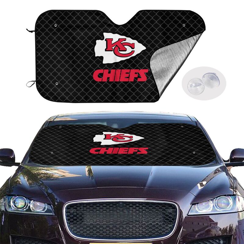 Kansas City Chiefs Print Car windshield sunshades is suitable front Car windshield sunshades