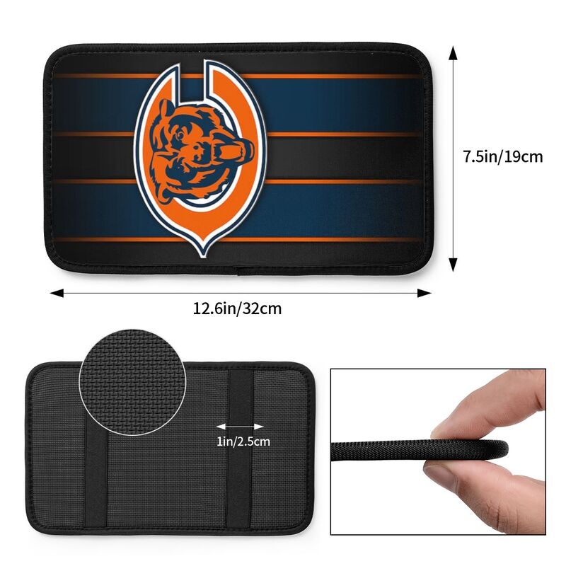 Car armrest box pad Chicago Bears 2 Printed central armrest box cushion protective pad