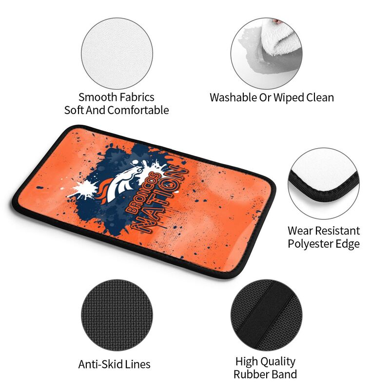 Denver Broncos print car center console armrest pad Car armrest box protective cover