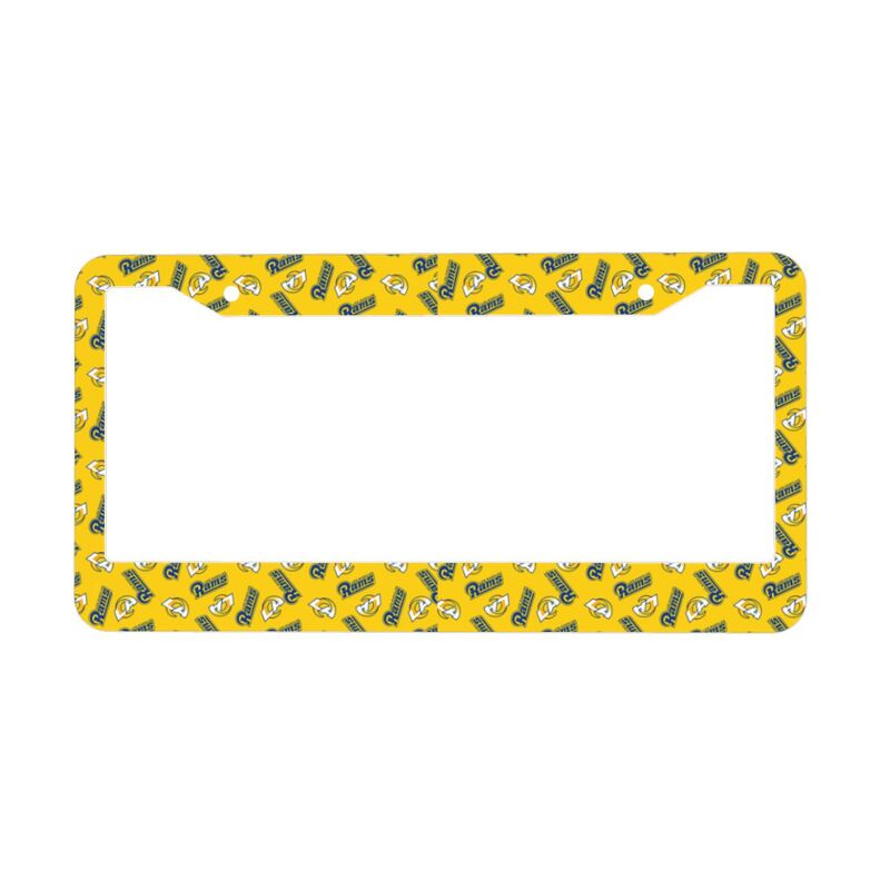 Los Angeles Rams Print front rear license plate holder circular hole license plate holder (one pair)