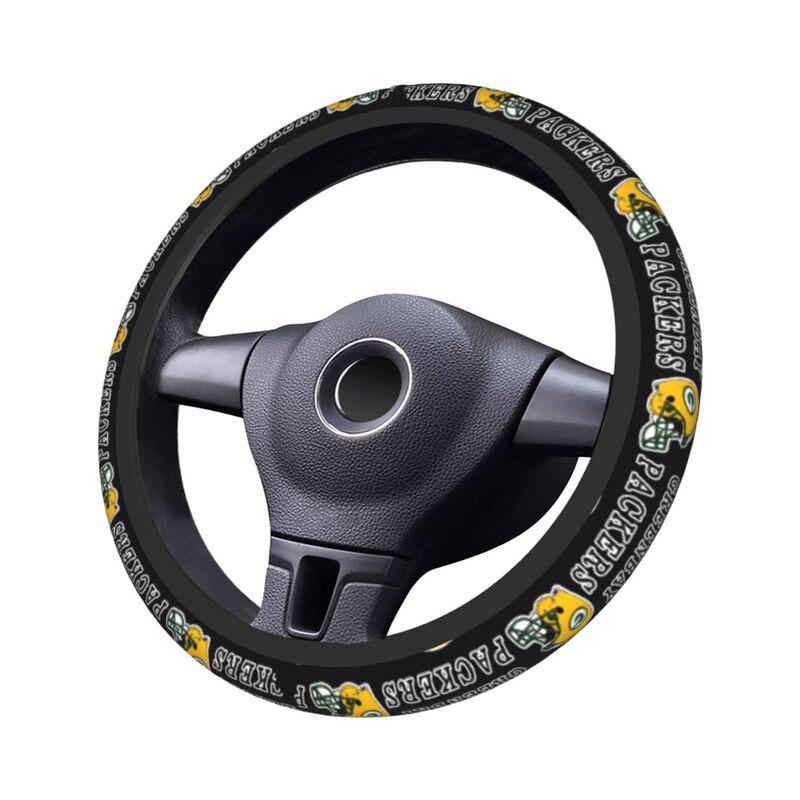 Green Bay Packers 2 Printed car protective cover elastic steering wheel cover