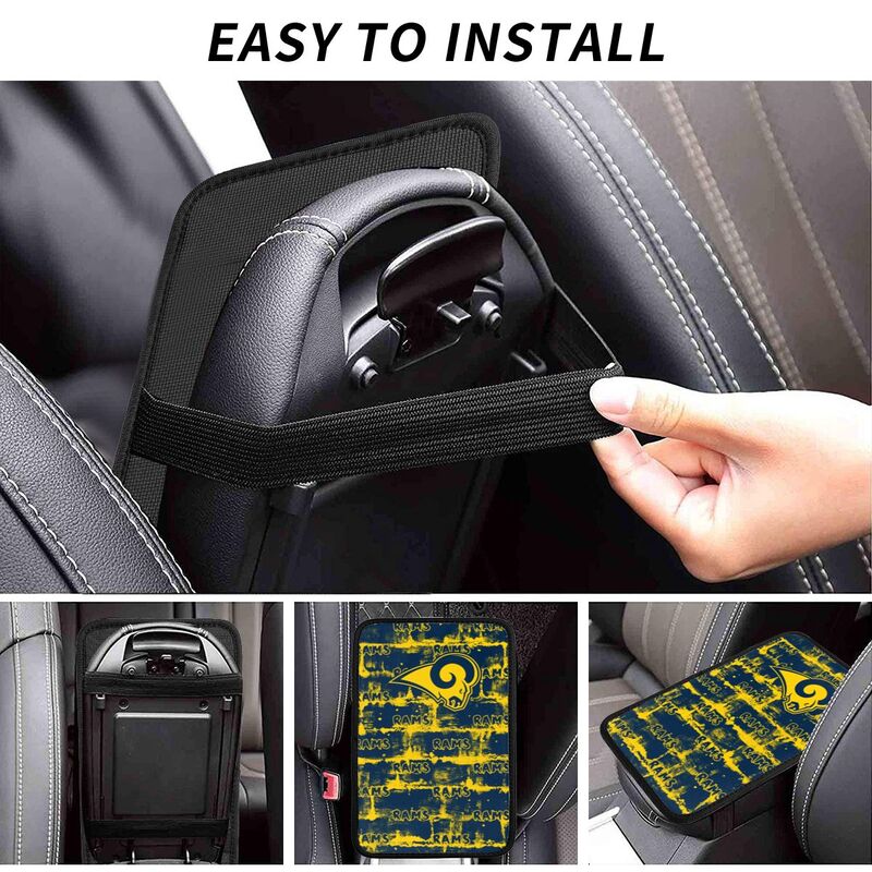 Los Angeles Rams print Car armrest box protective cover car center console armrest pad