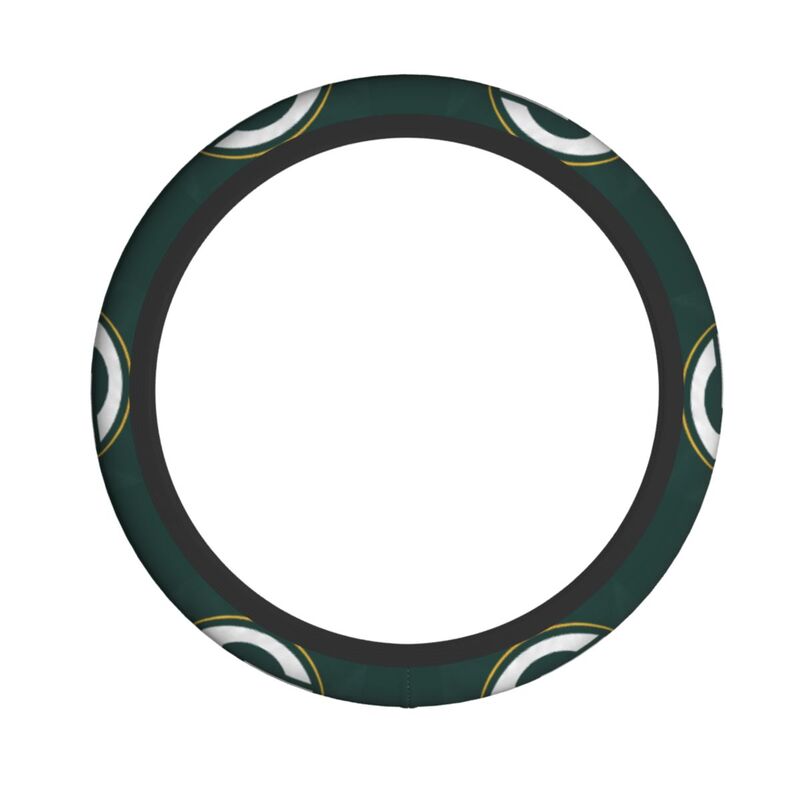 Green Bay Packers 2 Printed breathable elastic steering wheel anti slip cover