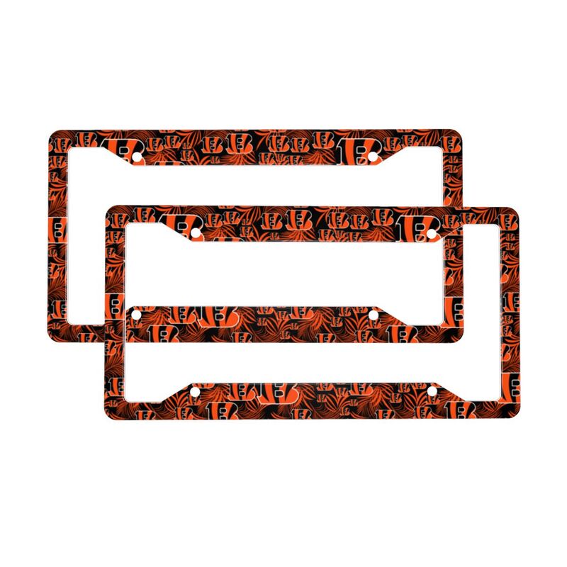Cincinnati Bengals Print Car license plate frame four hole license plate holder (one pair)