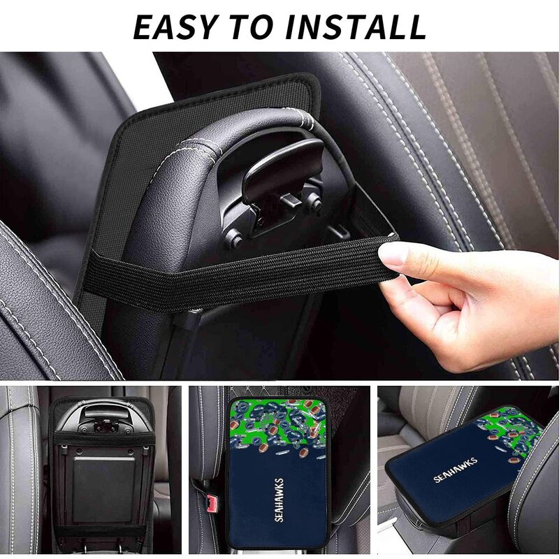 Seattle Seahawks print Car center console armrest pad car armrest protective cover
