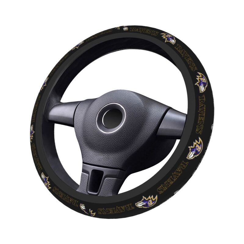 Baltimore Ravens Printed car protective cover elastic steering wheel cover