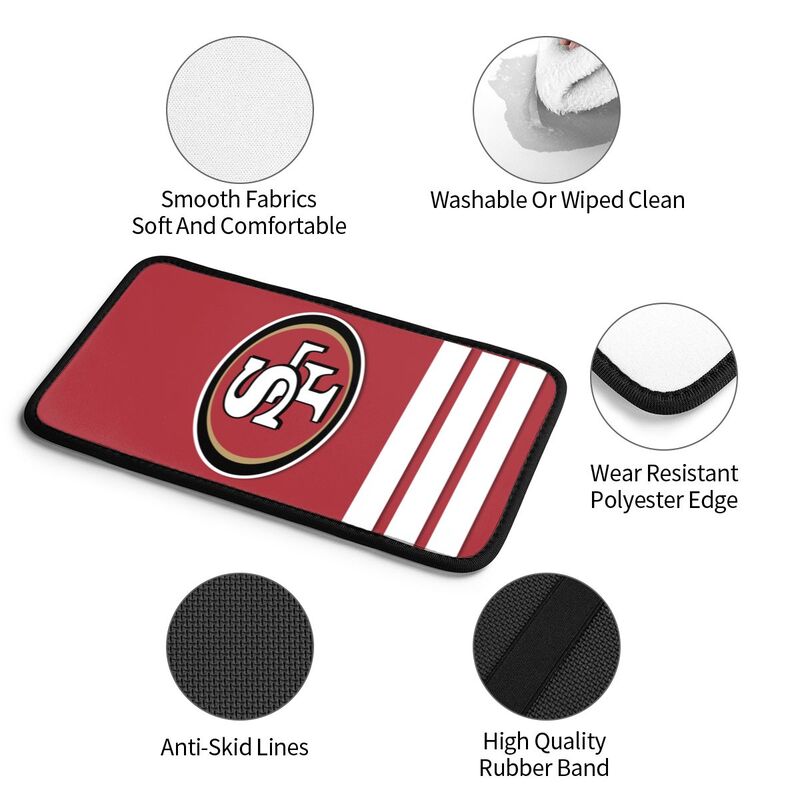Car armrest box pad San Francisco 49ers 7 Printed central armrest box cushion protective pad