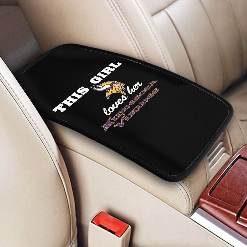 Minnesota Vikings Printing car center console pad car armrest protective cover