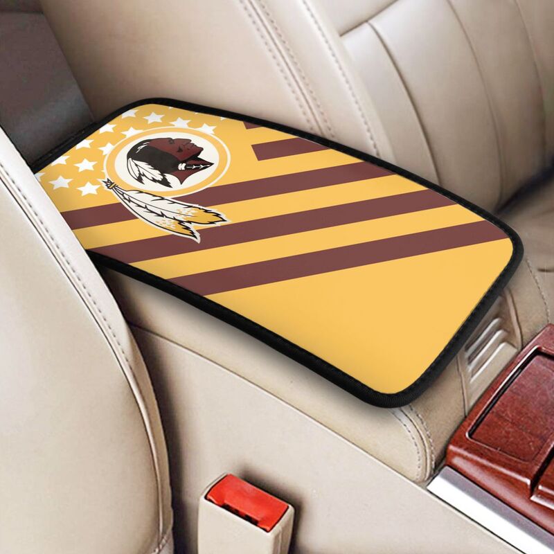 Car armrest box pad Washington Commanders Printed central armrest box pad protective pad
