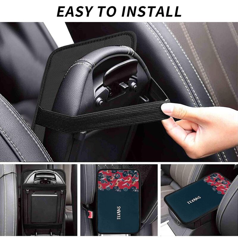 Houston Texans print Car center console armrest pad car armrest protective cover
