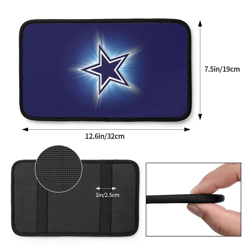 Car armrest box pad Dallas Cowboys 4 Printed central armrest box cushion protective pad
