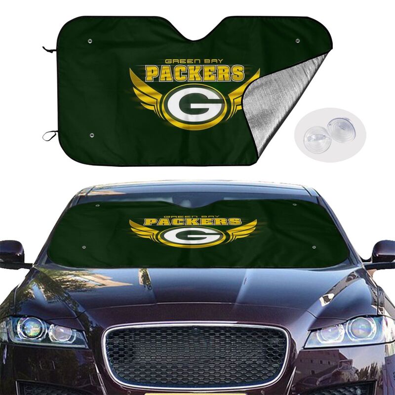 Green Bay Packers 3 Print suitable for front Car windshield sunshades Car windshield sunshades