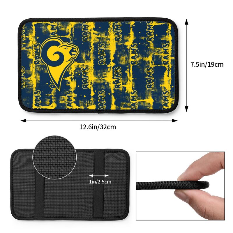 Los Angeles Rams print Car armrest box protective cover car center console armrest pad