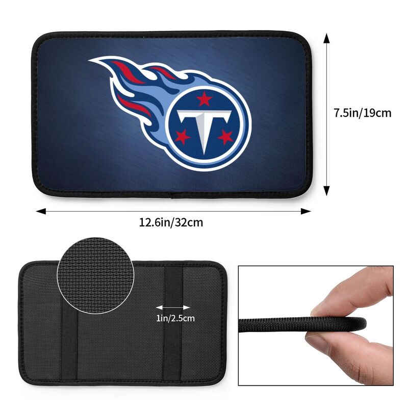Car armrest box pad Tennessee Titans6 Printed central armrest box pad anti slip pad
