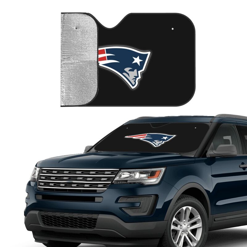 New England Patriots Printed car glass sunshade car front windshield sunshade (stiff version)