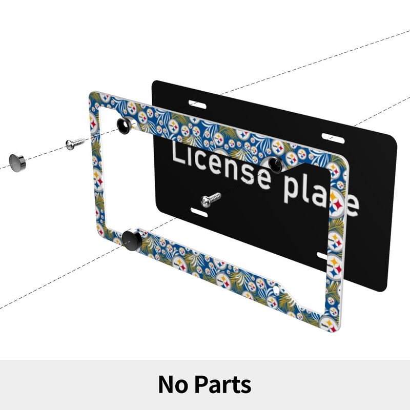 Pittsburgh Steelers Print Car license plate frame four hole license plate holder (one pair)