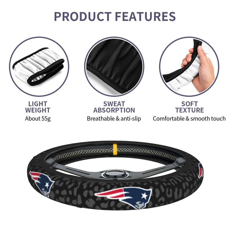 New England Patriots Printed elastic steering wheel cover car steering wheel protective cover