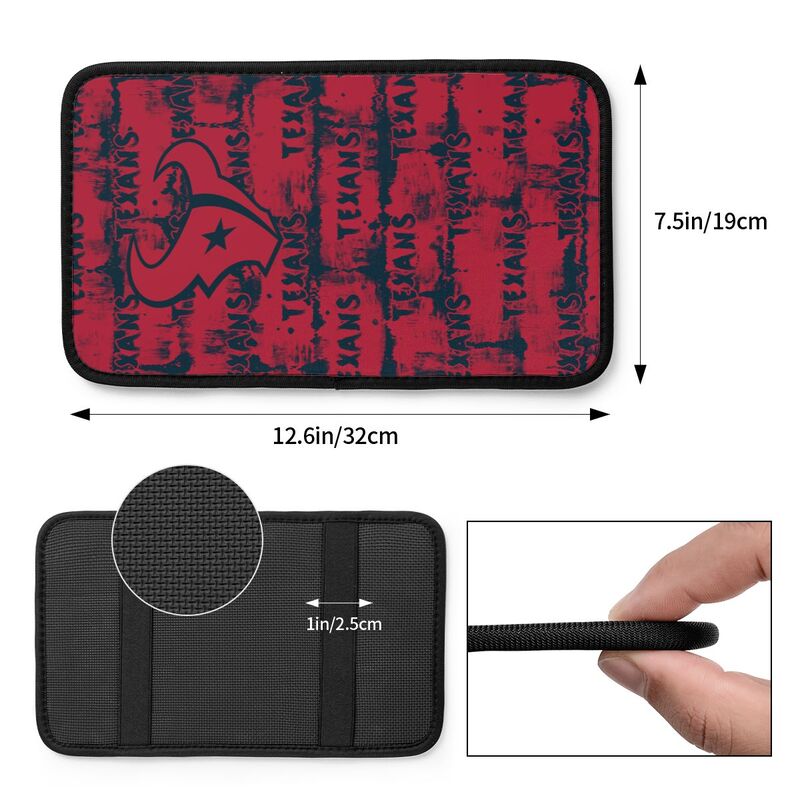 Houston Texans print Car armrest box protective cover car center console armrest pad