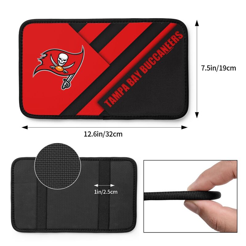 Car armrest box pad Tampa Bay Buccaneers 2 Printed center armrest box pad protective pad