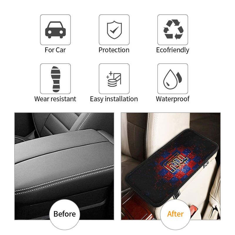 New York Giants2 Printed car armrest box pad anti-abrasion pad