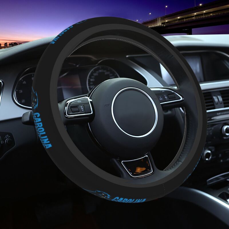 Carolina Panthers 1 Printed breathable elastic steering wheel protective cover