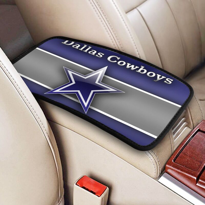 Car armrest box pad Dallas Cowboys 2 Printed central armrest box pad protective pad