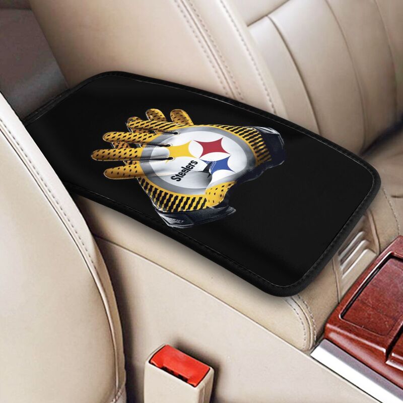 Car armrest box pad Pittsburgh Steelers 7 Printed central armrest box cushion protective pad