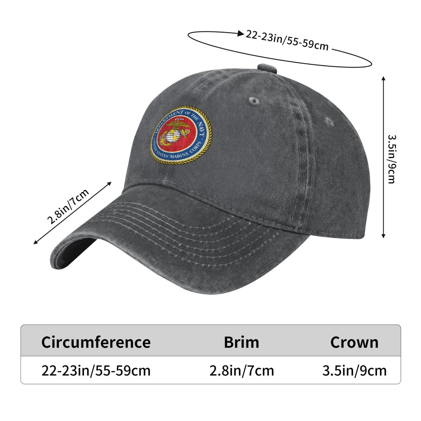 Seal Of The United States Marine Corps Printed unisex baseball cap adjustable cap veteran gift