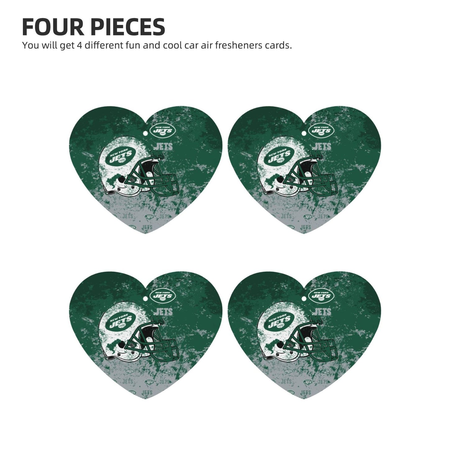 4-pcs New York Jets Car Air Fresheners Cards Set car aromatherapy tablets