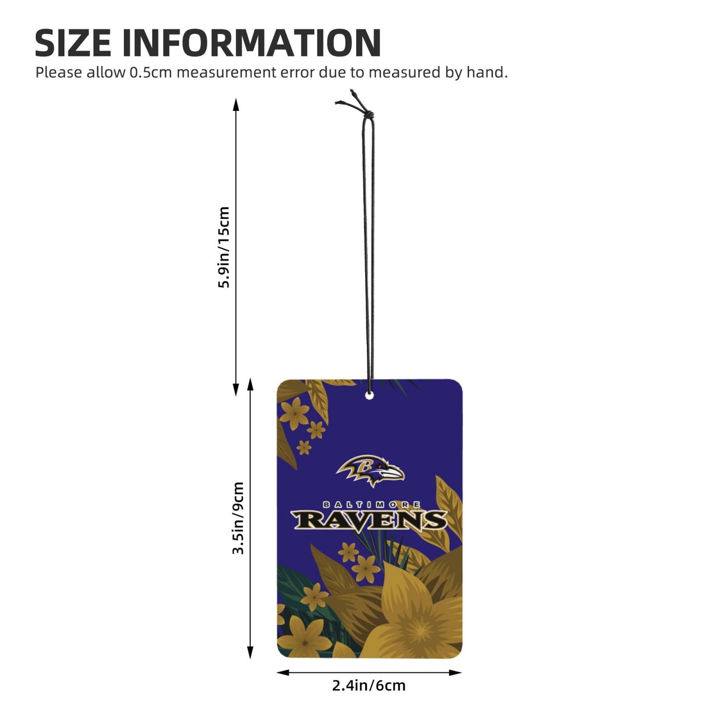 4pcs- Baltimore Ravens car aromatherapy tablets Car Air Fresheners Cards Set