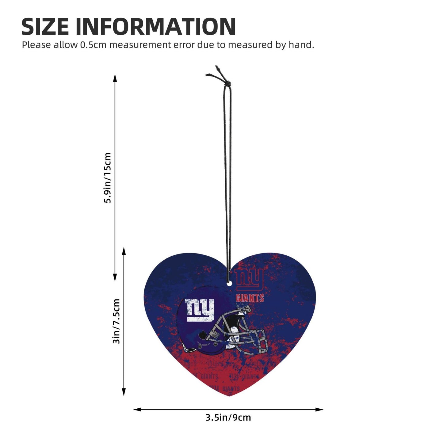 4-pcs New York Giants Car Air Fresheners Cards Set car aromatherapy tablets