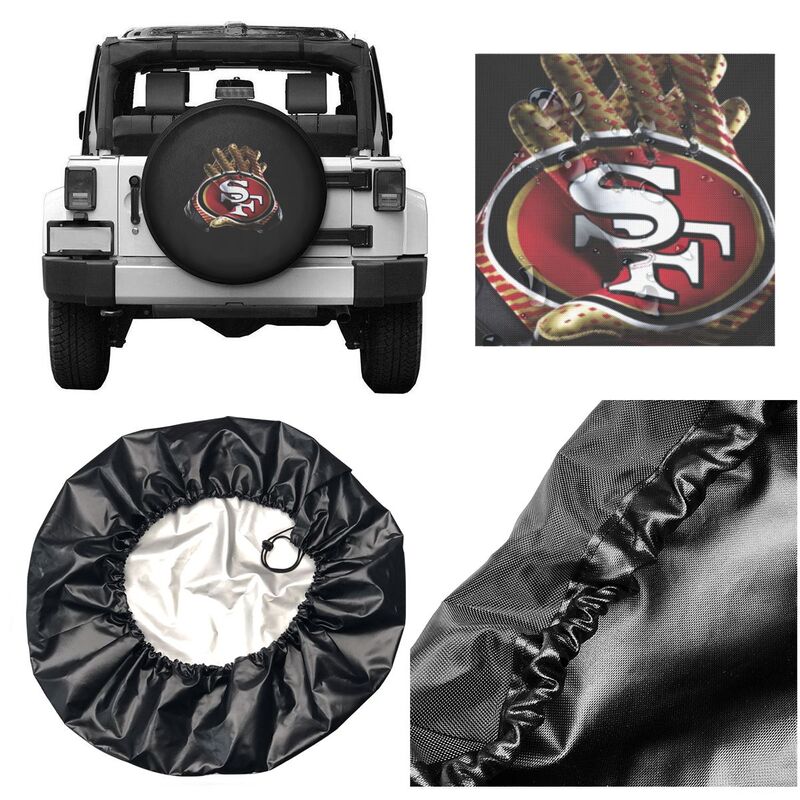 San Francisco 49ers 2 car dustproof sunscreen tyre protective cover Tyre protective cover