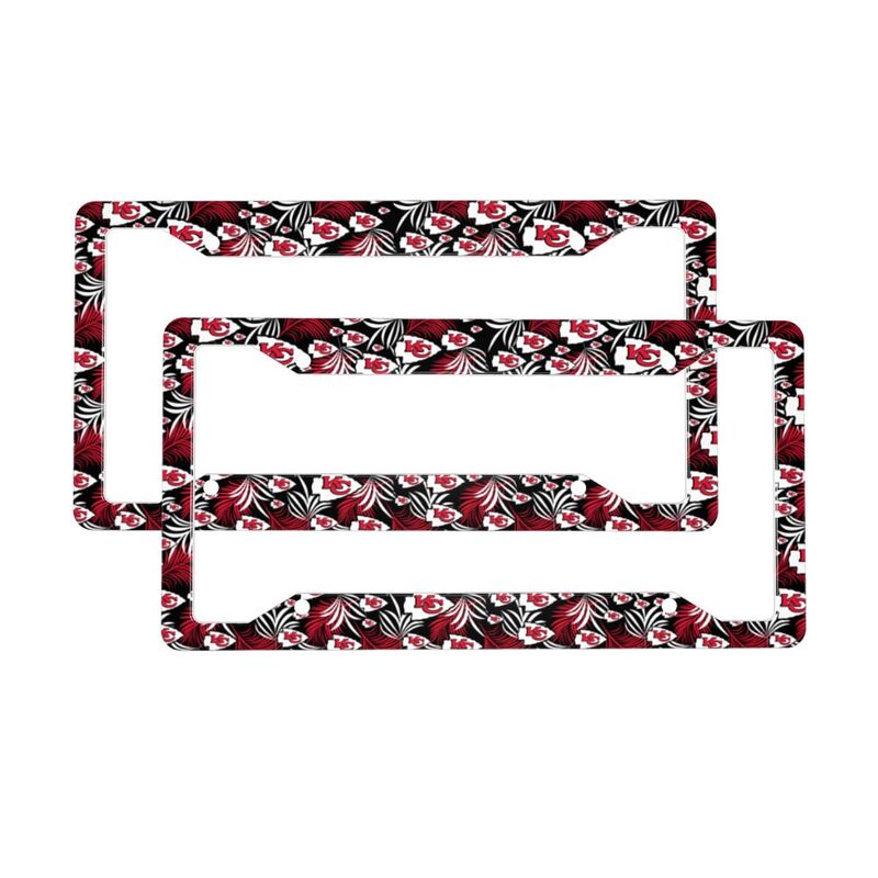 Kansas City Chiefs Print Car license plate frame four hole license plate holder (one pair)