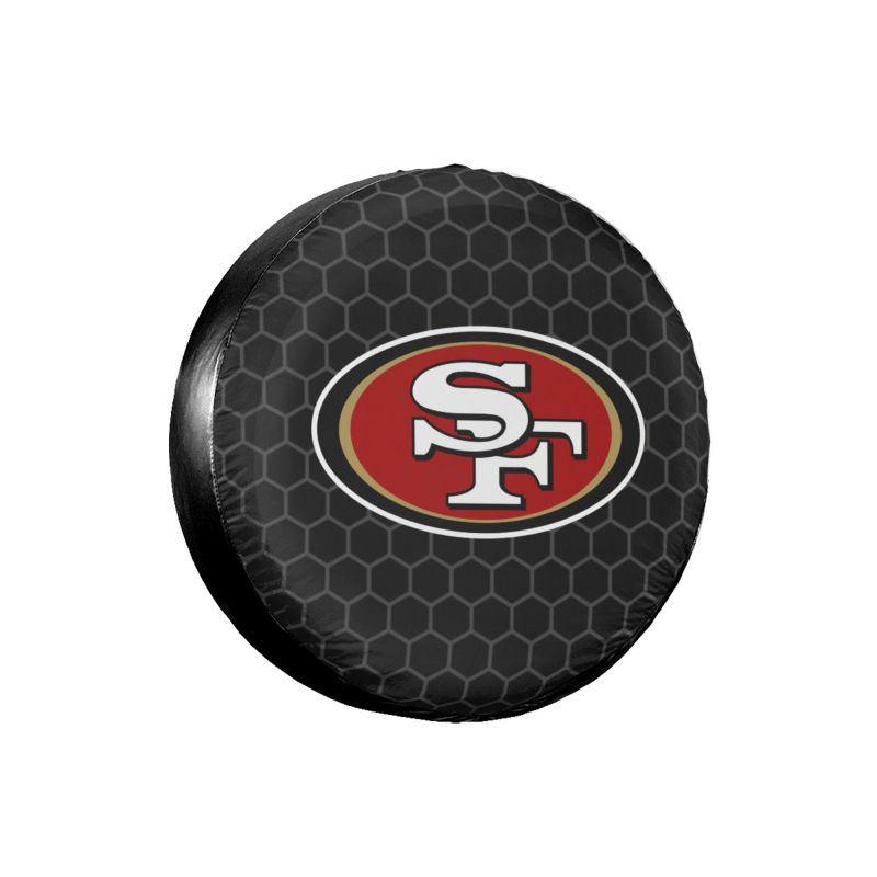 San Francisco 49ers Grid printed car tire cover dustproof and waterproof tire cover