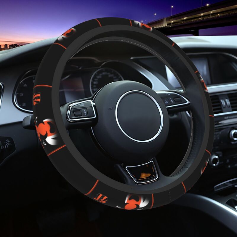 Cincinnati Bengals Printed car protective cover elastic steering wheel cover