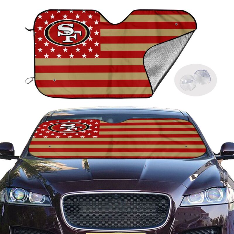 San Francisco 49ers 2 Printed multi size front windshield sunshade car windshield sunshade
