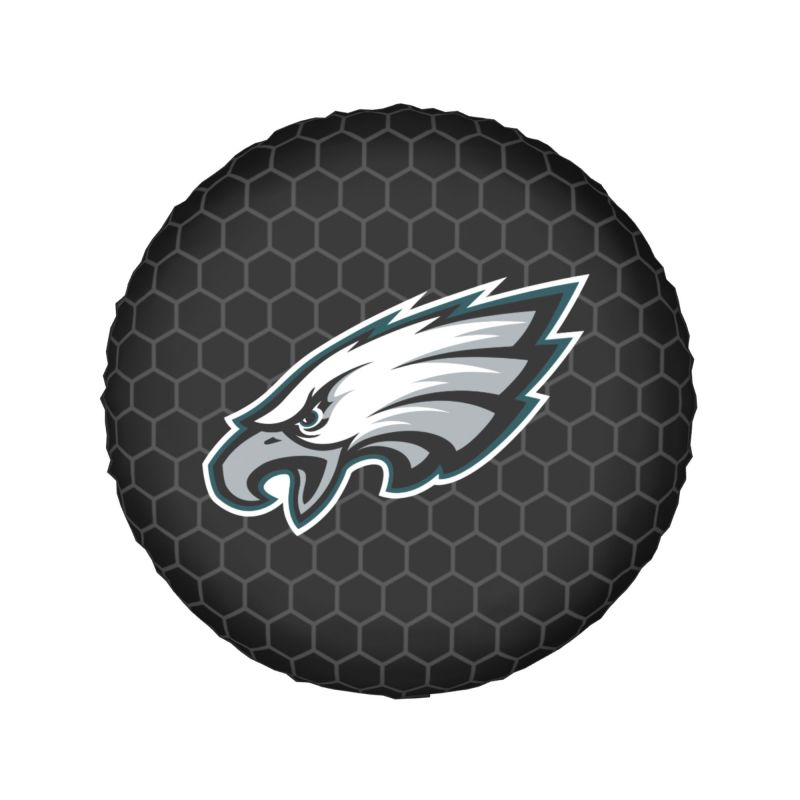 Philadelphia Eagles Grid printed car tire cover dustproof and waterproof tire cover