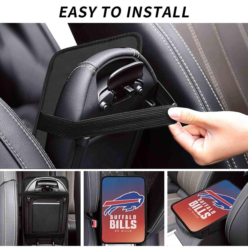Car armrest box pad Buffalo Bills Printed central armrest box pad protective pad