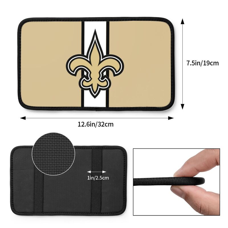 New Orleans Saints4 Printed car center armrest box pad anti slip pad