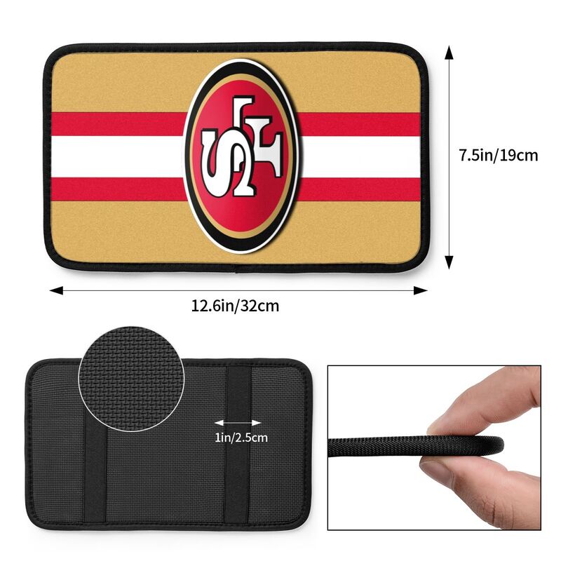 Car armrest box pad San Francisco 49ers Printed central armrest box cushion protective pad
