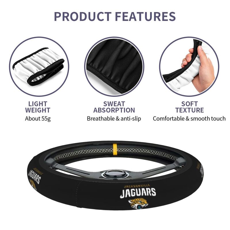 Jacksonville Jaguars 1 Printed breathable elastic steering wheel cover