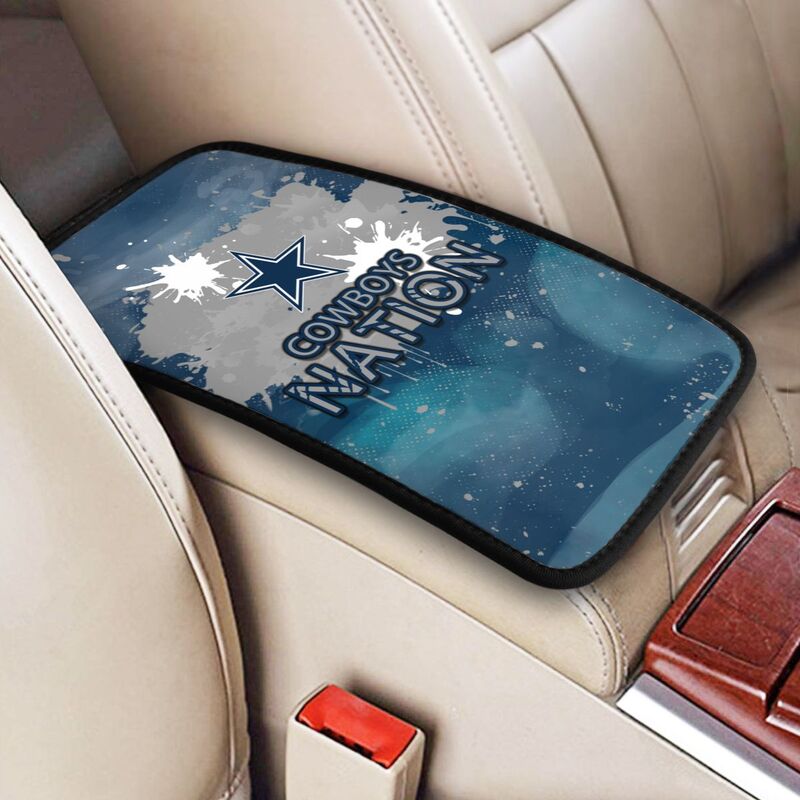 Dallas Cowboys print car center console armrest pad Car armrest box protective cover