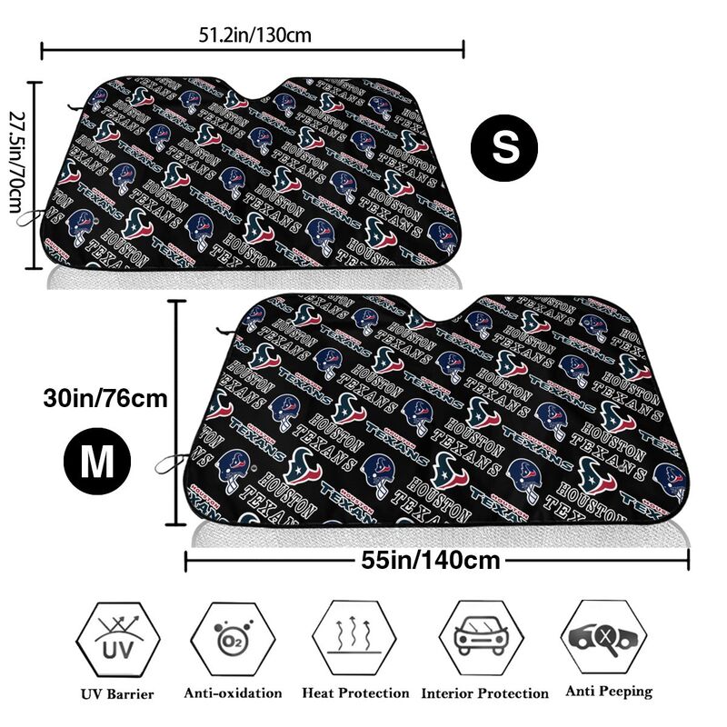 Houston Texans Printed suitable for front Car windshield sunshades Car windshield sunshades