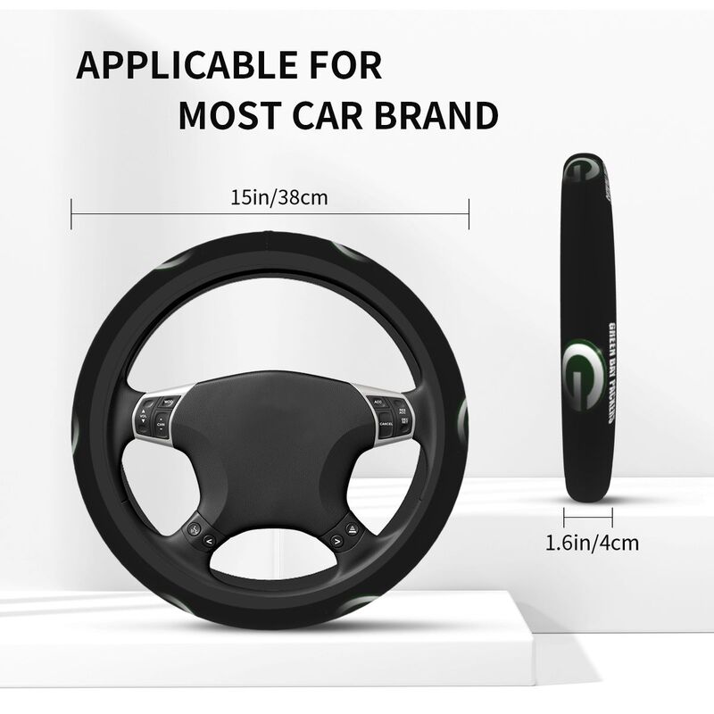Green Bay Packers 1 Printed car anti-skid cover elastic steering wheel cover