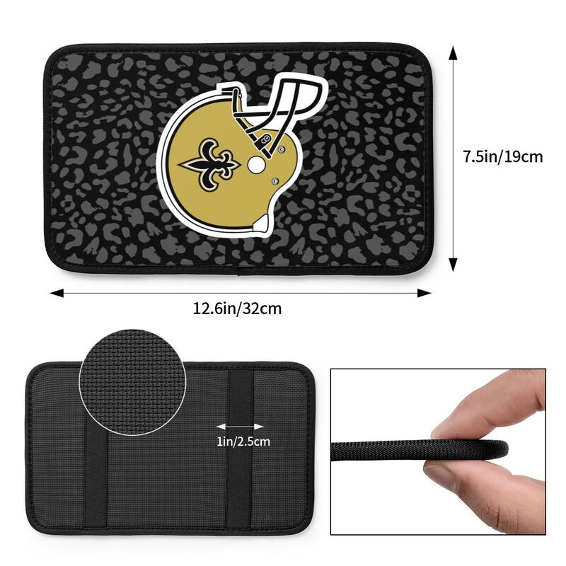 New Orleans Saints 2 printed Car handrail box cushion Personalized car armrest cover