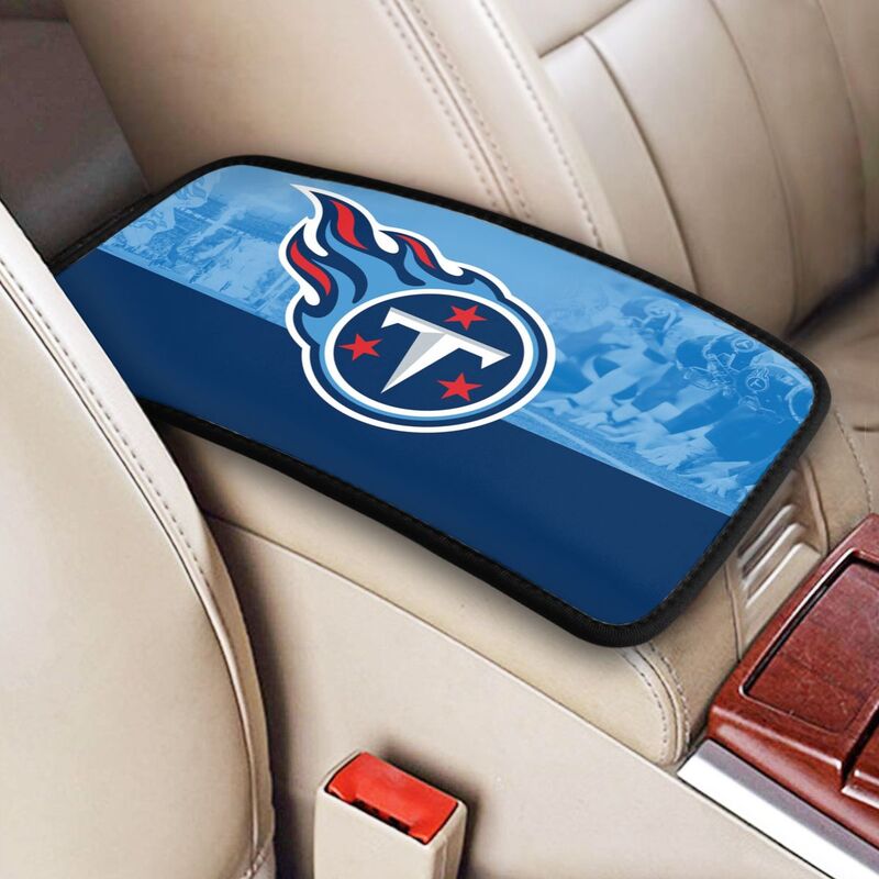 Car armrest box pad Tennessee Titans 3 Printed central armrest box pad protective pad