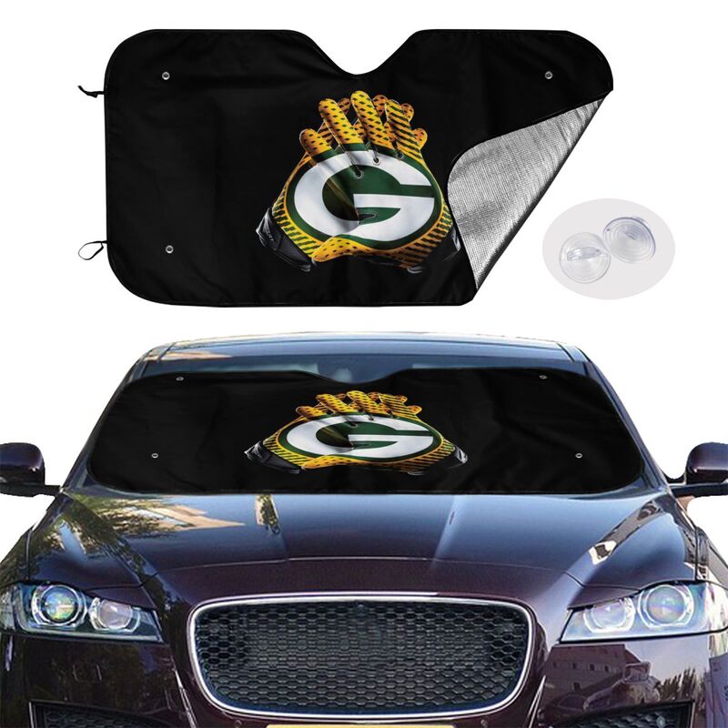 Green Bay Packers 2 Print suitable for front Car windshield sunshades Car windshield sunshades