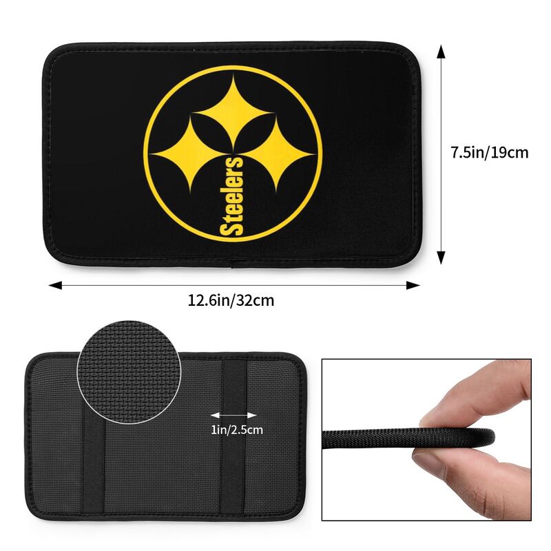 Car armrest box pad Pittsburgh Steelers 6 Printed central armrest box cushion protective pad