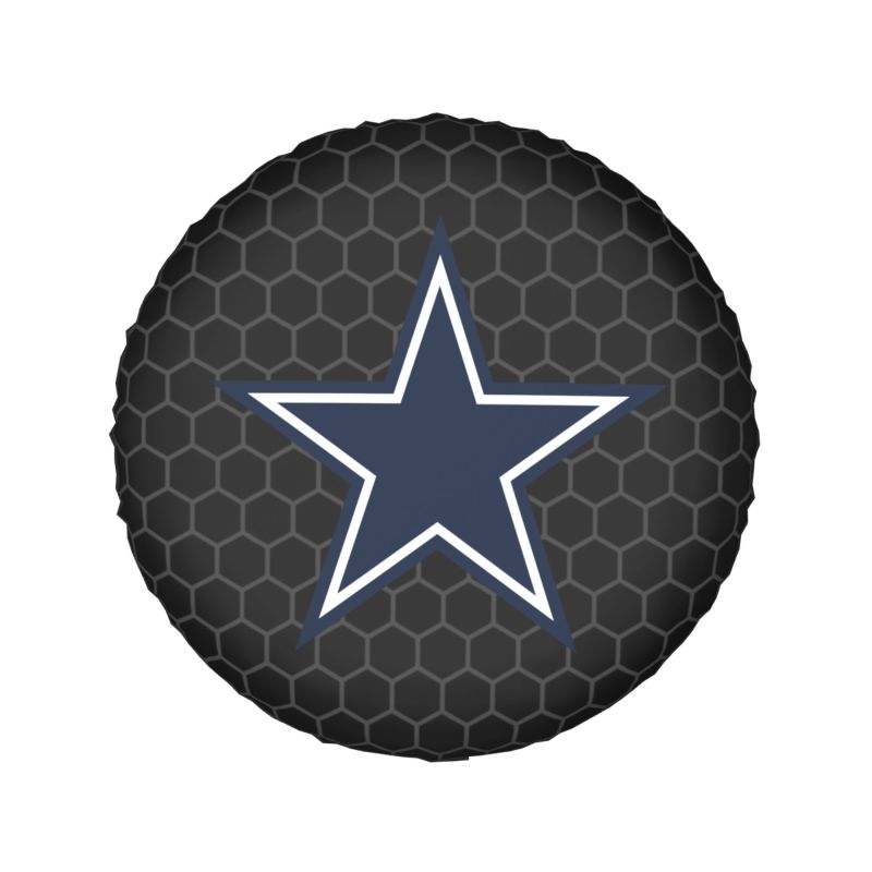 Dallas Cowboys Grid printed car tire cover dustproof and waterproof tire cover